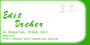 edit dreher business card